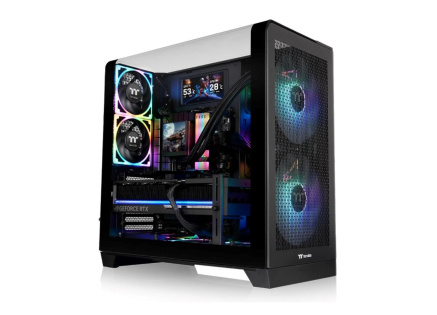 THERMALTAKE Case View 390 Air, ATX, Průhledná bočnice, 2x 120mm Fan, černá