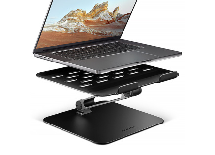 AXAGON STND-LQB hliníkový HQ stojan na notebook 10"-17.3" nastavitelná výška a úhel, černý
