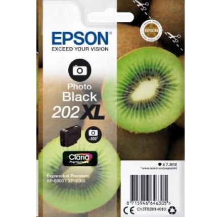 EPSON ink čer Singlepack "Kiwi" Photo Black 202XL Claria Premium Ink 7,9 ml EPSON ink čer Singlepack "Kiwi" Photo Black 202XL Claria Premium Ink 7,9 ml