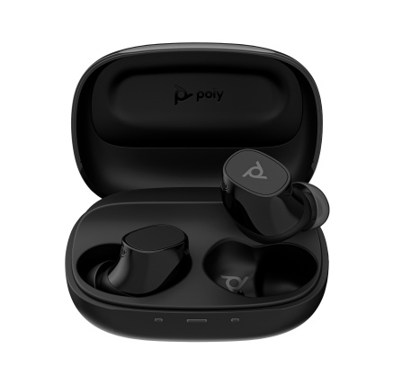 HP Renew Poly Voyager Free 20 Gray Earbuds +Basic Charge Case