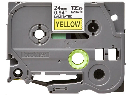 BROTHER TZE651 - kazeta TZ šířky 24mm, laminovaná TZE-651, žlutá/černé písmo