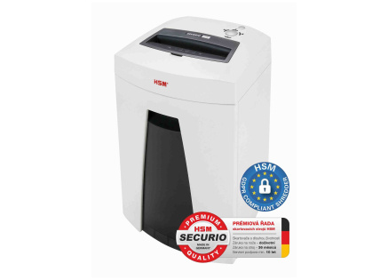 HSM skartovač Securio C18 (řez: Kombinovaný 1,9x15mm | vstup: 230mm | DIN: P-5 (4) | papír, sponky, plast. karty )