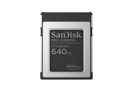 SanDisk CFexpress karta 640GB PRO-CINEMA Typ B (R:1700/W:1500 MB/s)