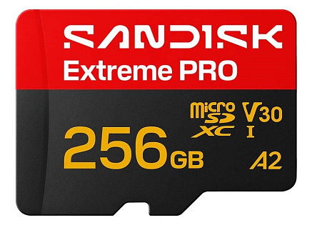 SanDisk micro SDXC Extreme PRO 256GB UHS-I U3 (250R/170W MB/s, UHS-I U3 V30) + adaptér SanDisk micro SDXC Extreme PRO 256GB UHS-I U3 (250R/170W MB/s, UHS-I U3 V30) + adaptér