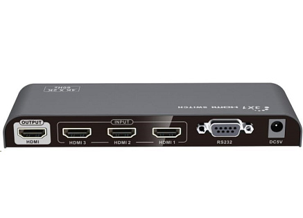 PREMIUMCORD HDMI switch 4Kx2K@60Hz 3:1 kovový s dálkovým ovladačem a napájecím adaptérem