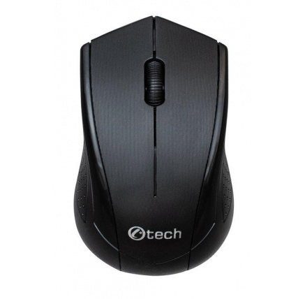 C-TECH myš WLM-07, bezdrátová, 1200DPI, 3 tlačítka, USB nano receiver, černá