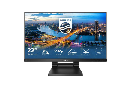 Philips MT 21,5" 222B1TC - 1920x1080,IPS,75Hz,Dotykový,D-Sub,HDMI,DP,USBhub,Repro