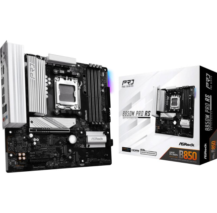 ASRock MB Sc AM5 B850M PRO RS, AMD B850, 4xDDR5, 1xDP, 1xHDMI, mATX