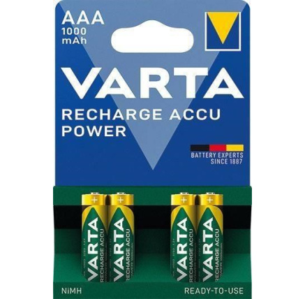 Varta LR03/4BP 1000 mAh Ready to use (Blistr 4ks) Varta LR03/4BP 1000 mAh Ready to use (Blistr 4ks)