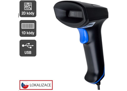 Virtuos CCD 2D čtečka Virtuos HT-851A, USB, bez stojánku, černá