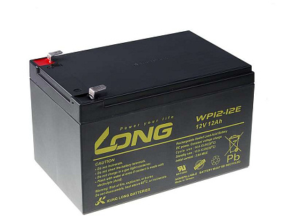 Long 12V 12Ah olověný akumulátor DeepCycle AGM F2
