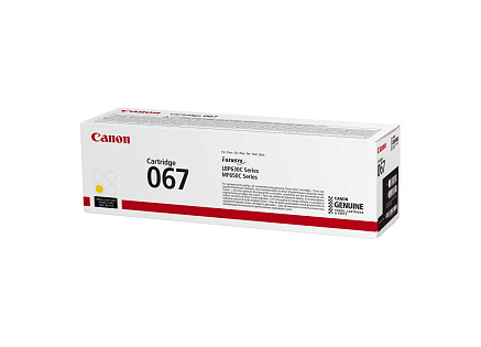 Canon TONER 067 žlutá pro i-SENSYS LBP631Cw, LBP633Cdwa, MF651Cw, MF655Cdw, MF657Cdw (1250 str.) Canon TONER 067 žlutá pro i-SENSYS LBP631Cw, LBP633Cdwa, MF651Cw, MF655Cdw, MF657Cdw (1250 str.)