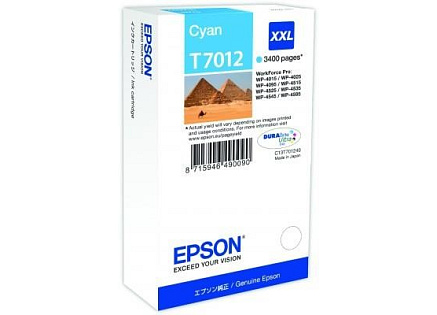 EPSON Ink bar WorkForce-4000/4500 - Cyan XXL - (34,2 ml) (3.400 str.)