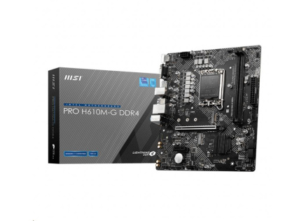MSI MB Sc LGA1700 PRO H610M-G DDR4, Intel H610, 2xDDR4, 1xDP, 1xHDMI, 1xVGA, mATX