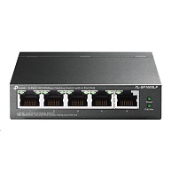 TP-Link switch TL-SF1005LP v3.40 (P/N:1700000439) (5x100Mb/s, 4xPoE, 41W, fanless)