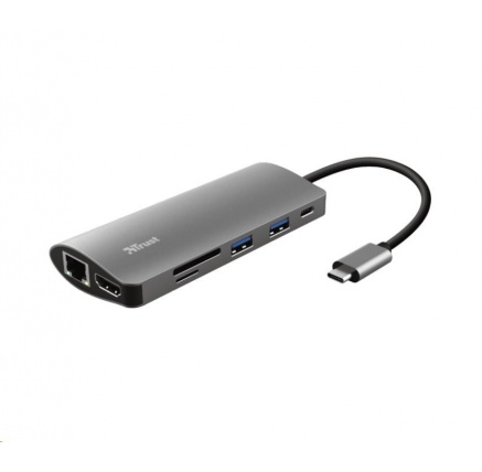 TRUST Dokovací stanIice DALYX USB-C 7v1, 1xHDMI, 1xUSB-C, 2xUSB, 1x RJ45, šedá
