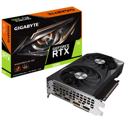 GIGABYTE VGA NVIDIA GeForce RTX 3060 WINDFORCE LHR OC 12G, 12G GDDR6, 2xDP, 2xHDMI