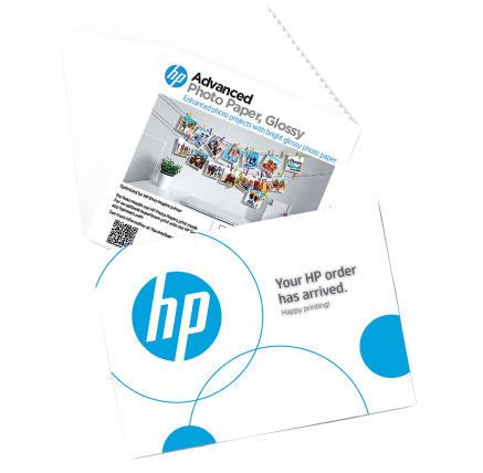 HP Advanced Photo Paper, Gloss (5x5 in; 127x127 mm) –20 sheets