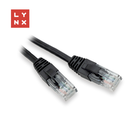 LYNX UTP patch kabel Cat5e, PVC, CCA, 5m, černý LYNX UTP patch kabel Cat5e, PVC, CCA, 5m, černý