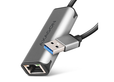 AXAGON ADE-25R USB-A 3.2 Gen 1 - 2.5 Gigabit Ethernet síťová karta, Realtek 8156, auto install, šedá