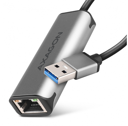 AXAGON ADE-25R USB-A 3.2 Gen 1 - 2.5 Gigabit Ethernet síťová karta, Realtek 8156, auto install, šedá