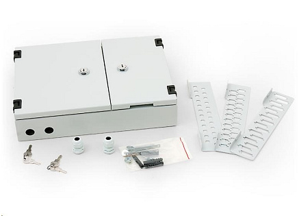 TRITON Nástěnný optický rozvaděč 24xST, 24xSC single,16xSC duplex, šedý