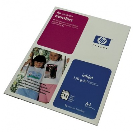 HP Iron-on Transfers-12 sht/A4/210 x 297 mm, 170 g/m2, C6050A