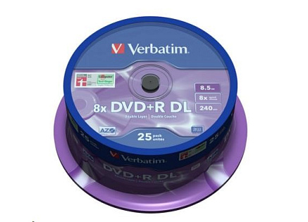 VERBATIM DVD+R(25-pack) Double layer/8x/8.5GB/spindle VERBATIM DVD+R(25-pack) Double layer/8x/8.5GB/spindle
