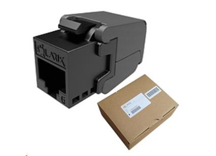 Solarix MULTIPACK 24 ks - keystone CAT6 UTP RJ45 samořezný SXKJ-6-UTP-BK-SA