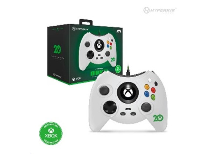 Hyperkin Duke Wired Controller for Xbox Series|One/Win 11|10 (Xbox 20th White) Licensed by Xbox