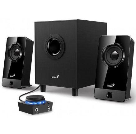 GENIUS reproduktory SW-2.1 300X/ 2.1/ 10W/ dřevěné/ černá