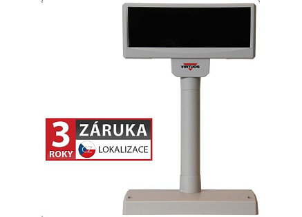 Virtuos zákaznický display FV-2029M, 2 x 20 znaků 9 mm, RS232, včetně napájení +12V Virtuos zákaznický display FV-2029M, 2 x 20 znaků 9 mm, RS232, včetně napájení +12V