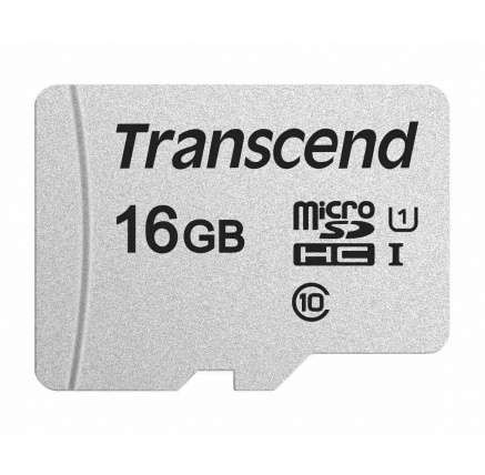 TRANSCEND MicroSDHC karta 16GB 300S, UHS-I U1, bez adaptéru