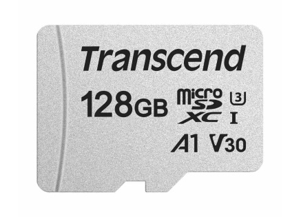 TRANSCEND MicroSDXC karta 128GB 300S, UHS-I U3 V30 + adaptér TRANSCEND MicroSDXC karta 128GB 300S, UHS-I U3 V30 + adaptér