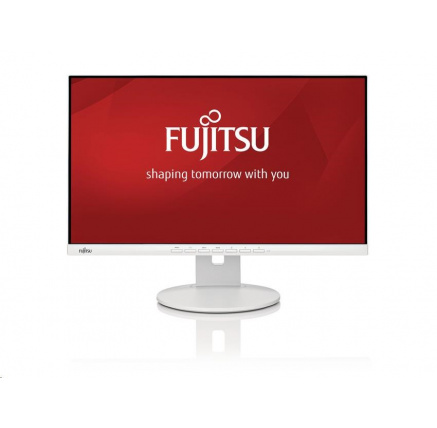 FUJITSU LCD B24-9 TE FHD 23.8" mat, 1920x1080, 250cd, 5ms, DP, HDMI, D-SUB, REPRO, 2x USB 3.1, PIVOT, bílý - kabel DP