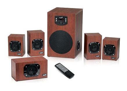 GENIUS repro dřevěné SW-HF 5.1 4600 v2, Home Theater, 120W RMS, DO