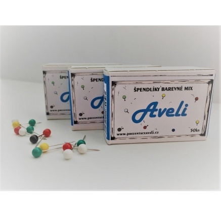 Špendlík barevný mix
