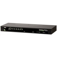 ATEN 8-port KVM PS/2+USB, OSD, rack 19", kombo konzole