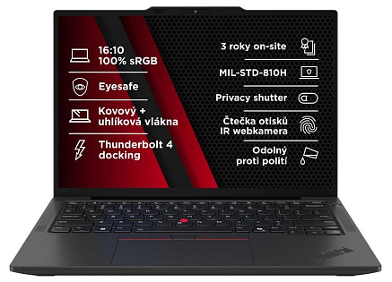 LENOVO NTB ThinkPad X13 G6 - Ultra7 255U,13.3" WUXGA Touch,32GB,1TBSSD,5MP+IRcam,5G,W11P