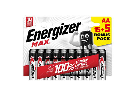 Energizer LR6/20 Max AA 15+5 zdarma