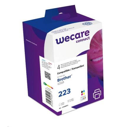 WECARE ARMOR cartridge pro Brother DCP-J4120DW, MFC-J4420DW, 4620DW, 4120DW(LC223 VAL BP), černá/CMYK, 1x12ml/3x6ml WECARE ARMOR cartridge pro Brother DCP-J4120DW, MFC-J4420DW, 4620DW, 4120DW(LC223 VAL BP), černá/CMYK, 1x12ml/3x6ml