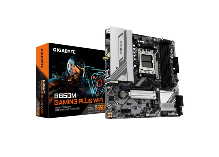 GIGABYTE MB Sc AM5 B650M GAMING PLUS WF, AMD B650, 4xDDR5, 2xDP, 1xHDMI, WiFi, mATX