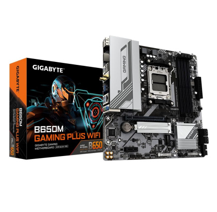 GIGABYTE MB Sc AM5 B650M GAMING PLUS WF, AMD B650, 4xDDR5, 2xDP, 1xHDMI, WiFi, mATX