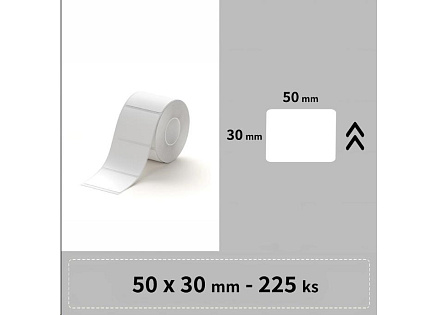 Niimbot štítky PL 50x30mm 225ks Bílé pro M2-H