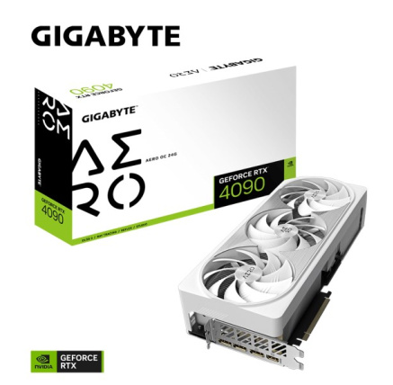 GIGABYTE VGA NVIDIA GeForce RTX 4090 AERO 24G, 24G GDDR6X, 3xDP, 1xHDMI