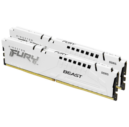 KINGSTON DIMM DDR5 32GB (Kit of 2) 6400MT/s CL32 ECC FURY Beast EXPO Bílá KINGSTON DIMM DDR5 32GB (Kit of 2) 6400MT/s CL32 ECC FURY Beast EXPO Bílá