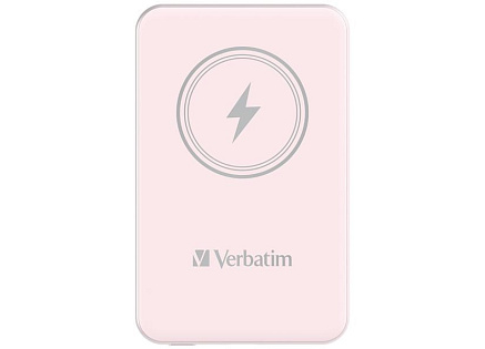 VERBATIM Powerbanka Charge 'n' Go, Magnetická, 5000 mAh, USB-C, Růžová
