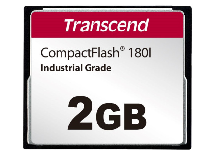 TRANSCEND CompactFlash Card CF180I, 2GB, SLC mode WD-15, Wide Temp.