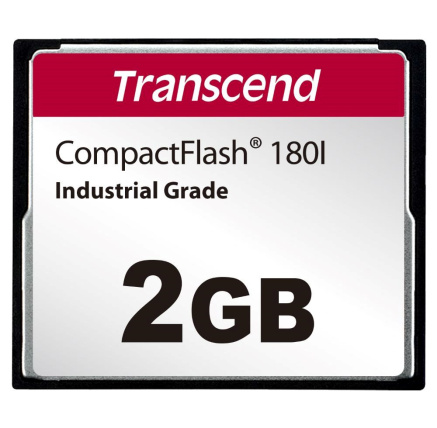 TRANSCEND CompactFlash Card CF180I, 2GB, SLC mode WD-15, Wide Temp.