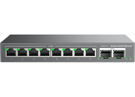 Grandstream GWN7721 L2 Lite managed switch, 8x 2,5GbE RJ45, 2x 10G SFP+